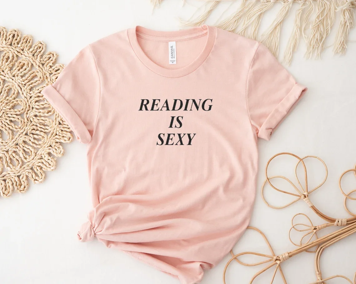 Sugarbaby New Arrival Reading Is Sexy T-Shirt Short Sleeve Fashion Shirt Summer Cotton T-shirt Girls Sexy Tops Drop Ship