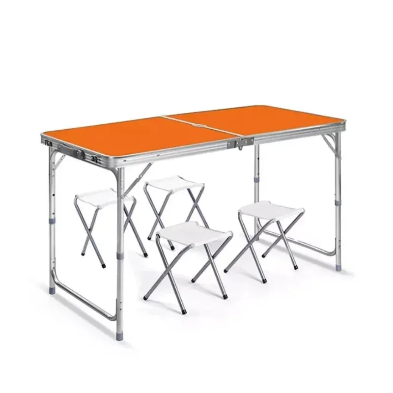 Table Picnic Table Set Easy Carry Handle Height Adjustable Craft Aluminium Camping Folding Metal Aluminum Modern