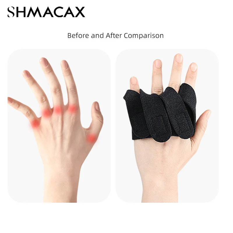 1Pairs Adjustable Pain Relief Finger Splint First Aid Finger Fixing Tape Brace Sleeve Protector Corrector Sports Support Bandage