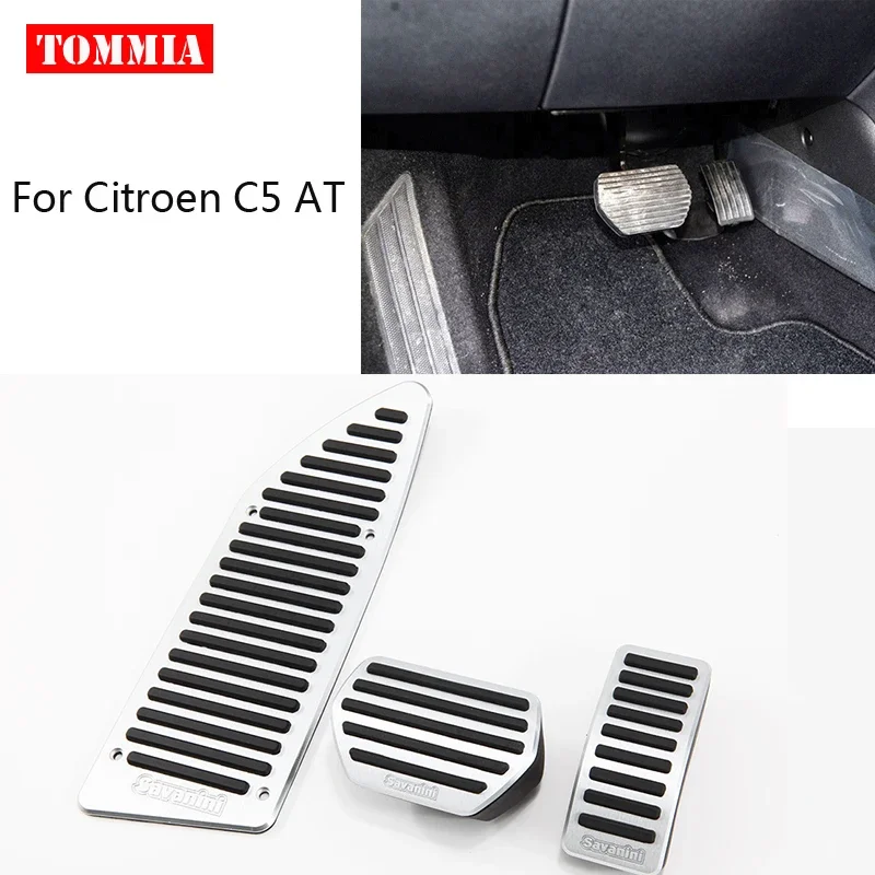 

tommia For Citroen C5 AT MT 2012-2016 Pedal Cover Fuel Gas Brake Foot Rest Housing No Drilling Car-styling