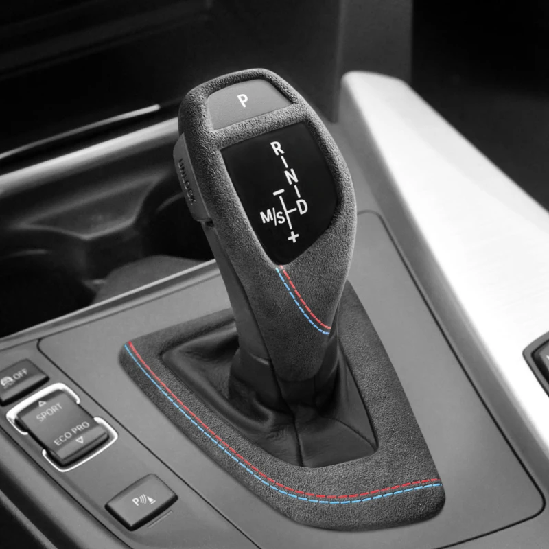 For BMW F20 F30 F10 F31 F32 F36 F34 F22 X3 X4 X5 X6 Made of Alcantara Car Gear Shift Knob Cover Trim Panel Interior Accessories