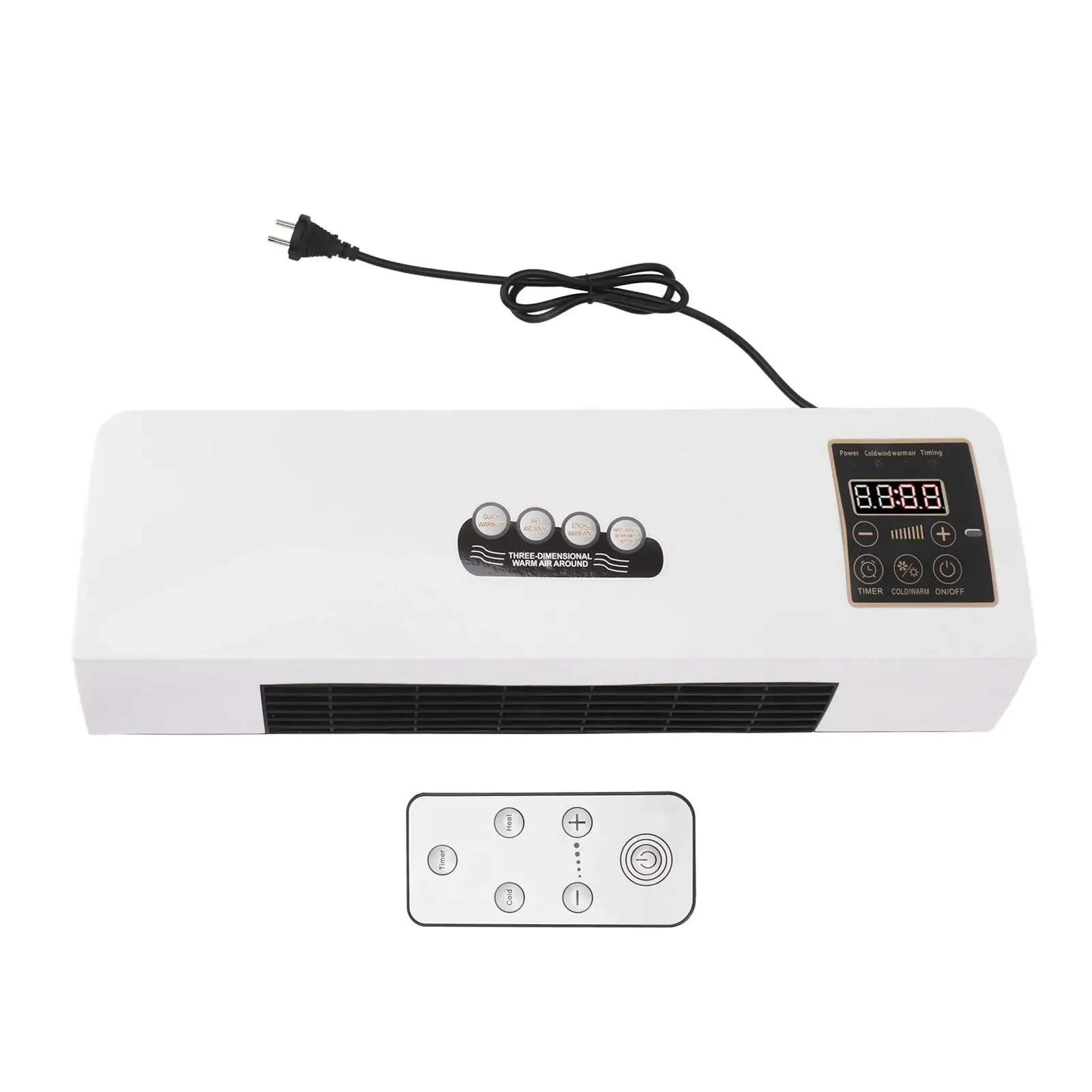 

Electric Wall Mounted 2000W Heater & Cooler with Remote Control EU Plug 220V