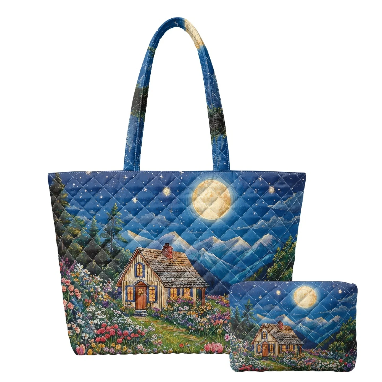 Coloranimal Patchwork Floral 2pcs Set Embroidered Tote Bags Handbags for Travel Leisure Time 2026 New