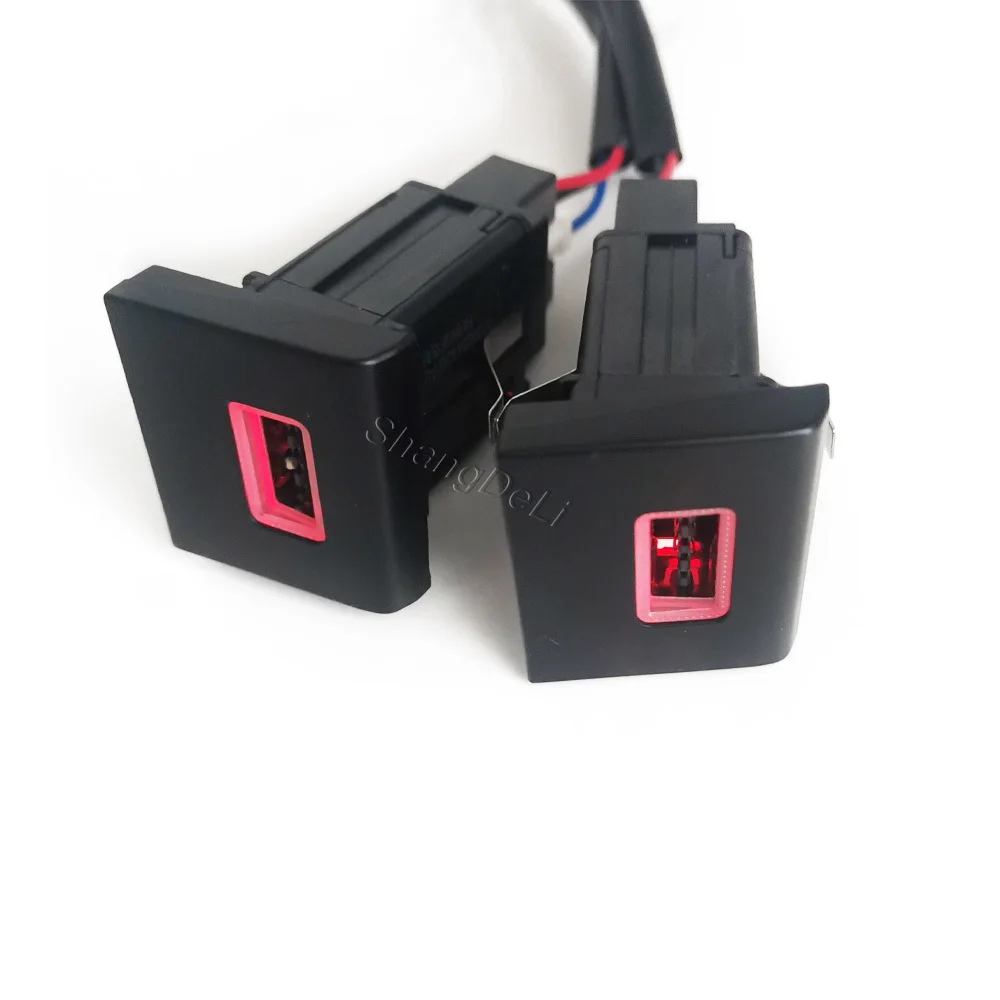1PC Car Red Light Dual USB Charger Adapter Socket Charging Outlet Fit for Amarok 11-22 Car Accessories - view 4
