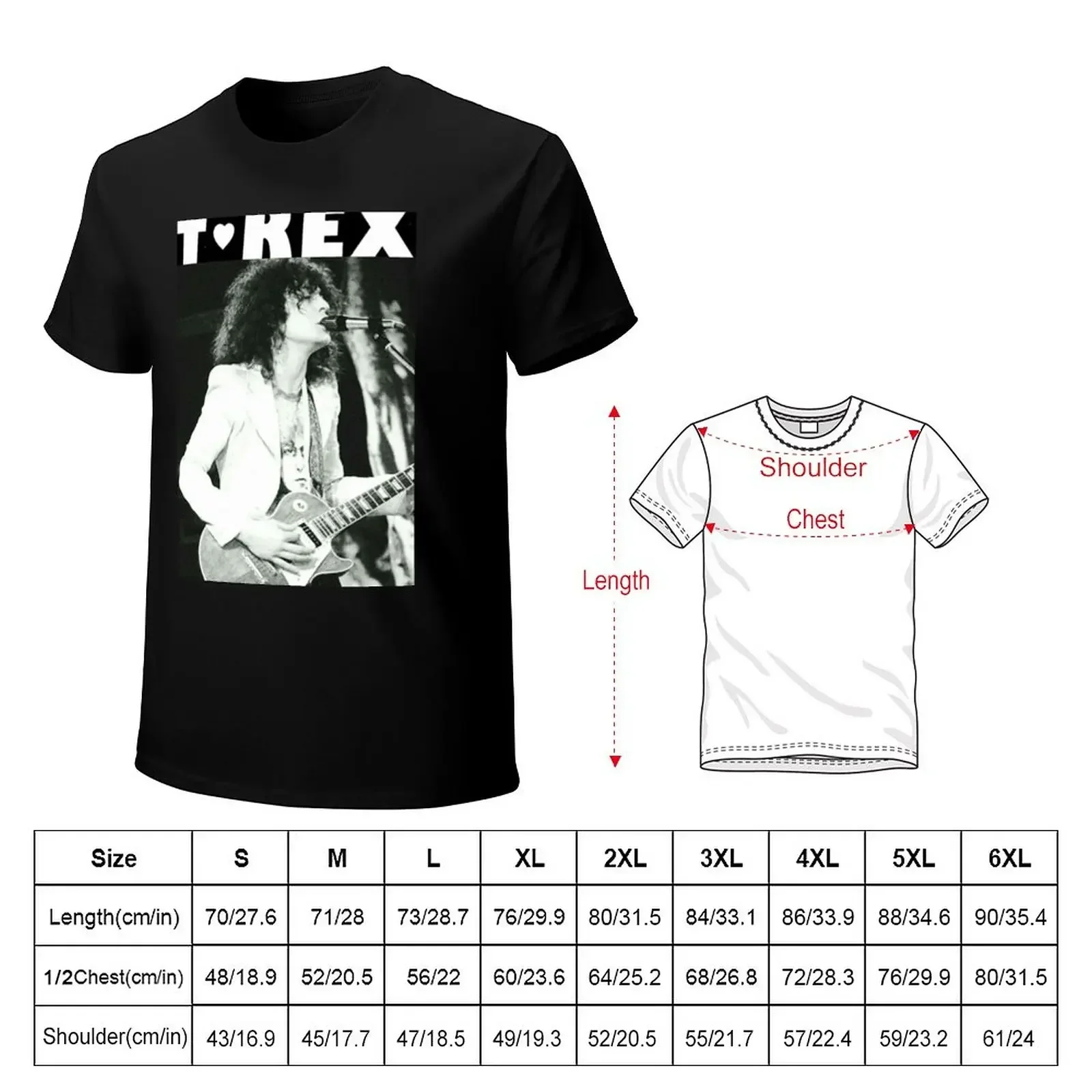 T Rex - Marc Bolan T-Shirt vintage t shirts oversized anime stuff summer top t shirts for men pack