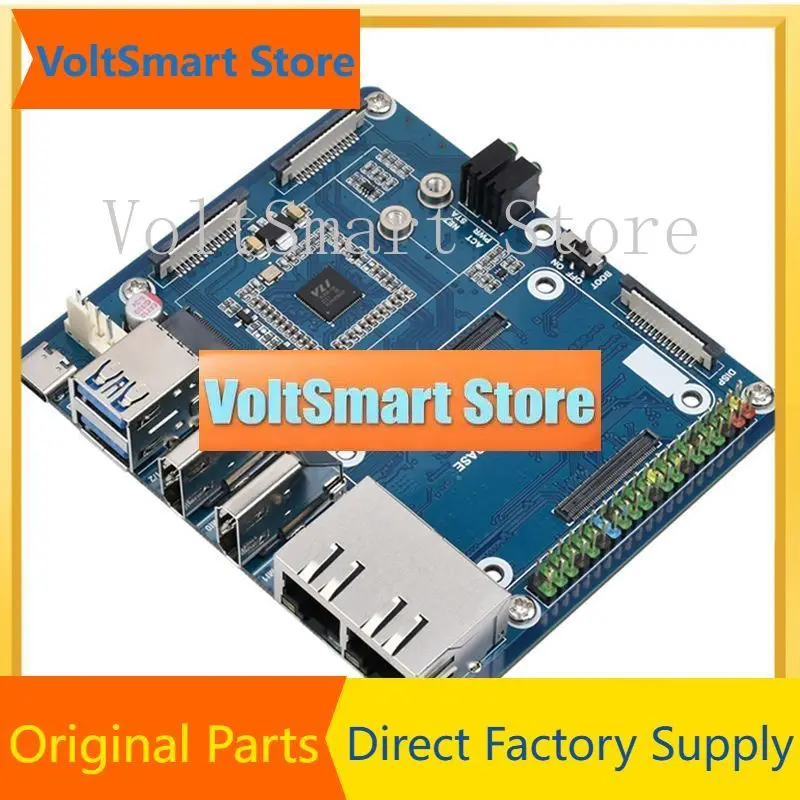 VoltSEfficient For Raspberry Pi CM4 Dual Gigabit Ethernet Port Backplane Core Board Computing Module 5G/4G/USB Iot Expansion Boa