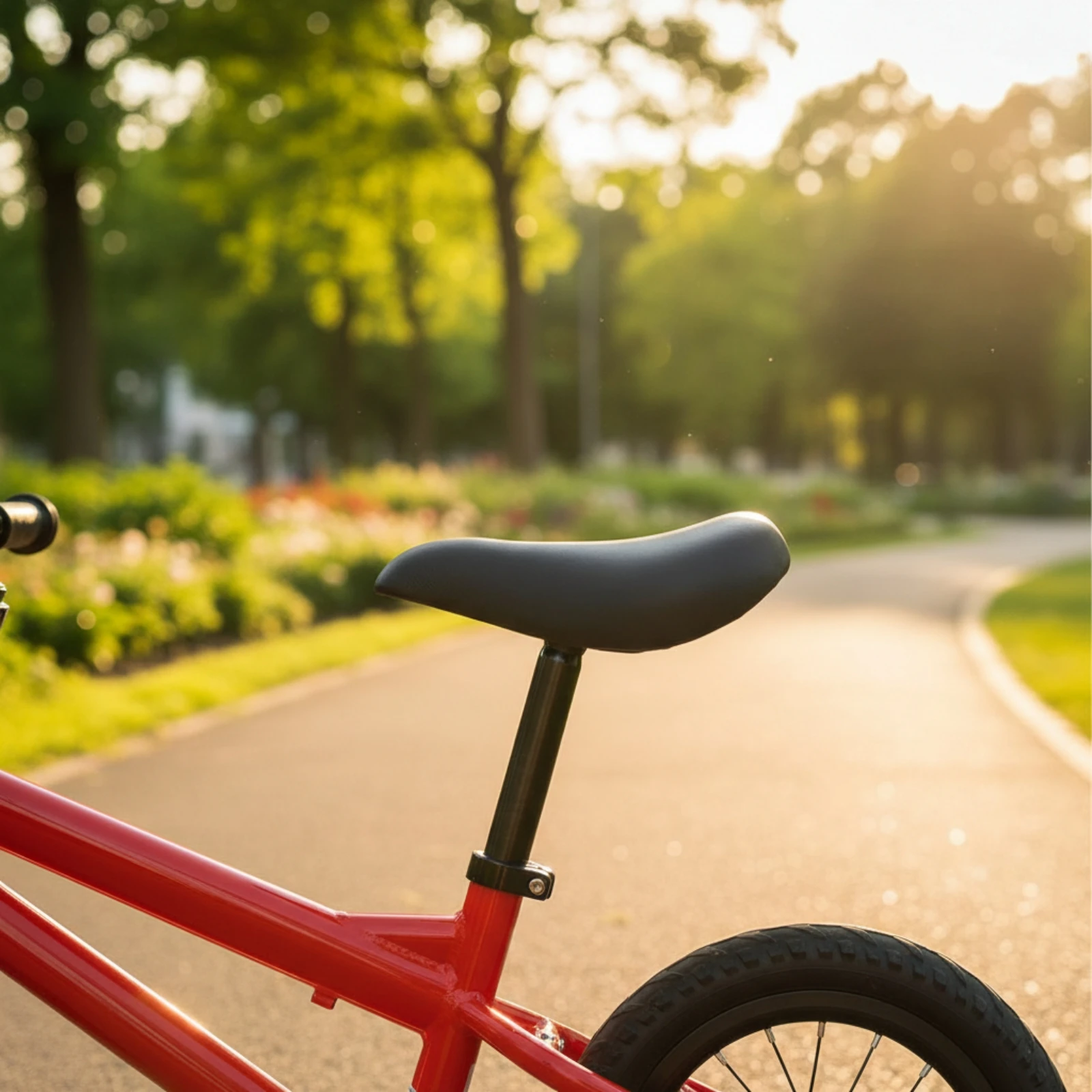 Bike Saddle with Seatpost Sturdy Bike Saddle with Seat Post Strong Easy Installation for Children, Pedal Toy