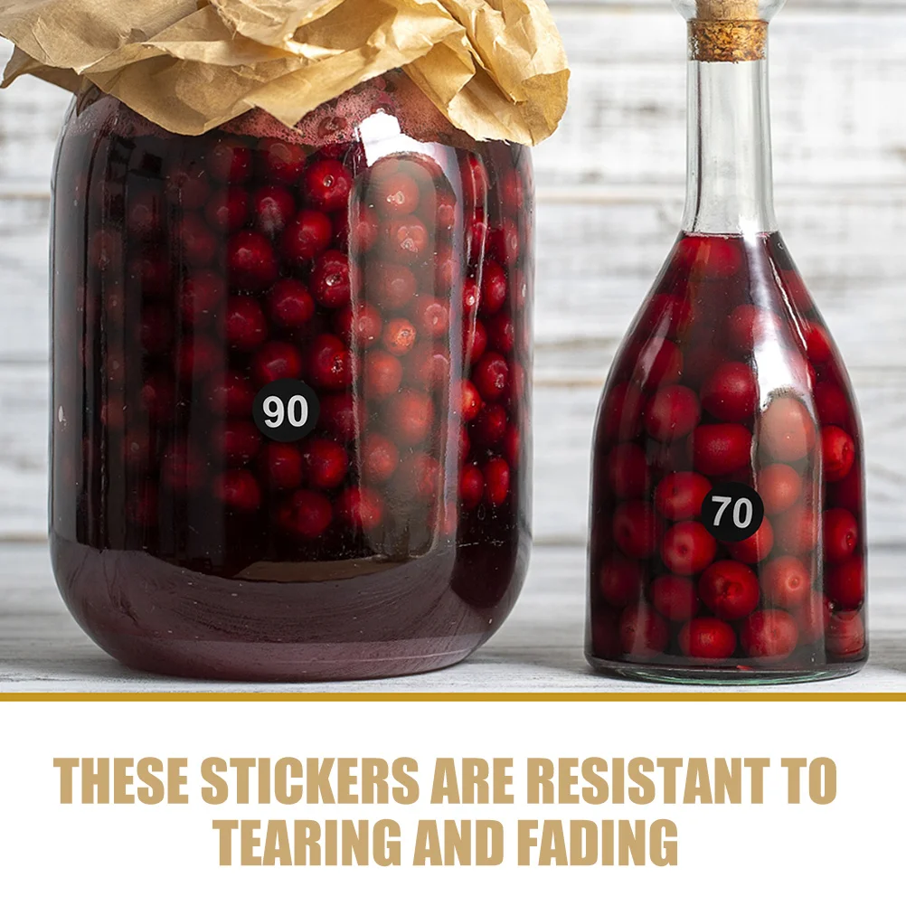 Водонепроницаемые цифровые наклейки, круглые номерные этикетки для инвентаря, организация класса, самоклеящиеся пронумерованные наклейки