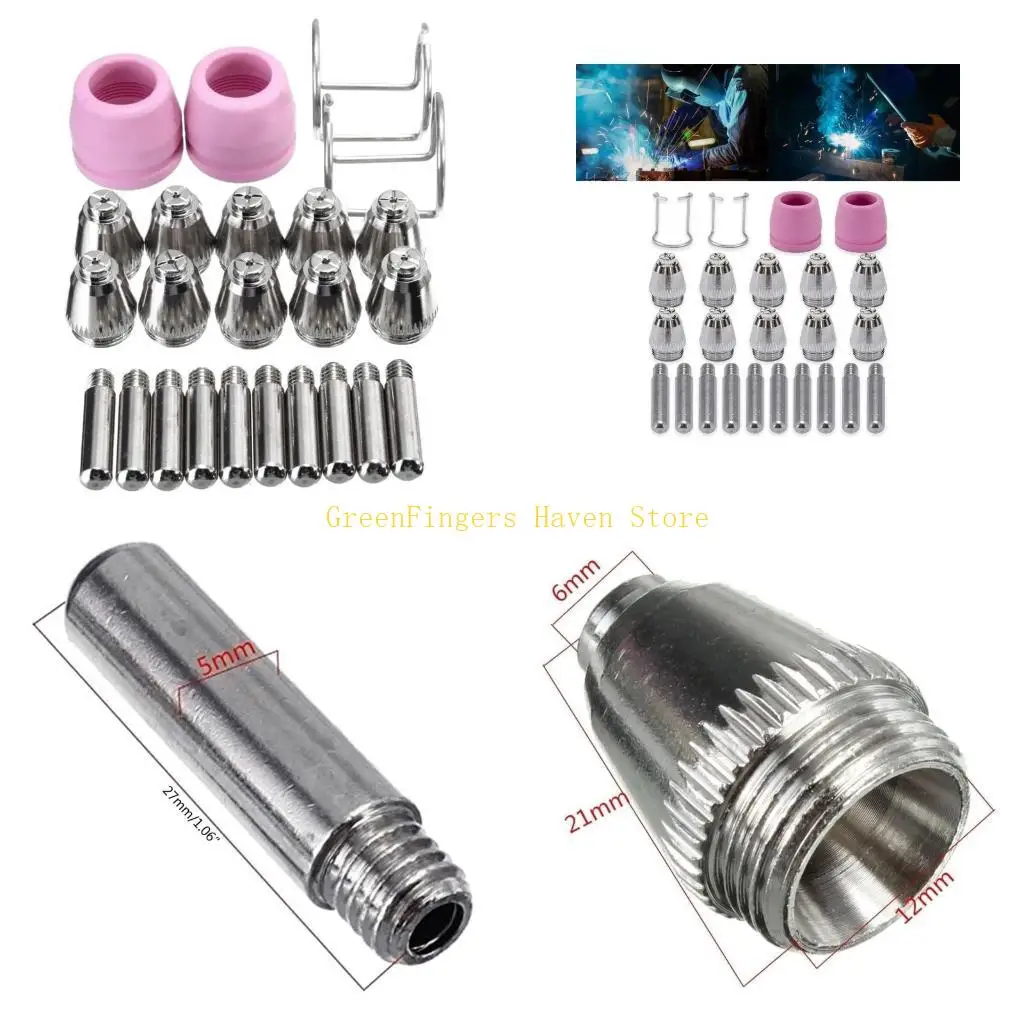 

F68D Плазменный резак, расходные материалы, электродные насадки, комплект чашек, оцинкованная медь