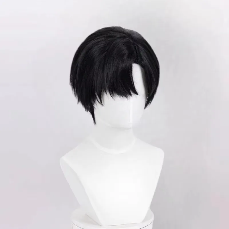 Alien Stage Anime Ivan Cosplay Black Sorrow Cosplay Black Wig Short Black Color Cos Wigs Heat Resistant Hair Wigs