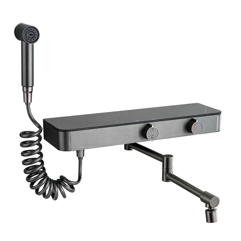 

All-copper wall hanging, kitchen faucet, hot and cold vegetable basin, dishwasher splash-proof, household pressurized faucet