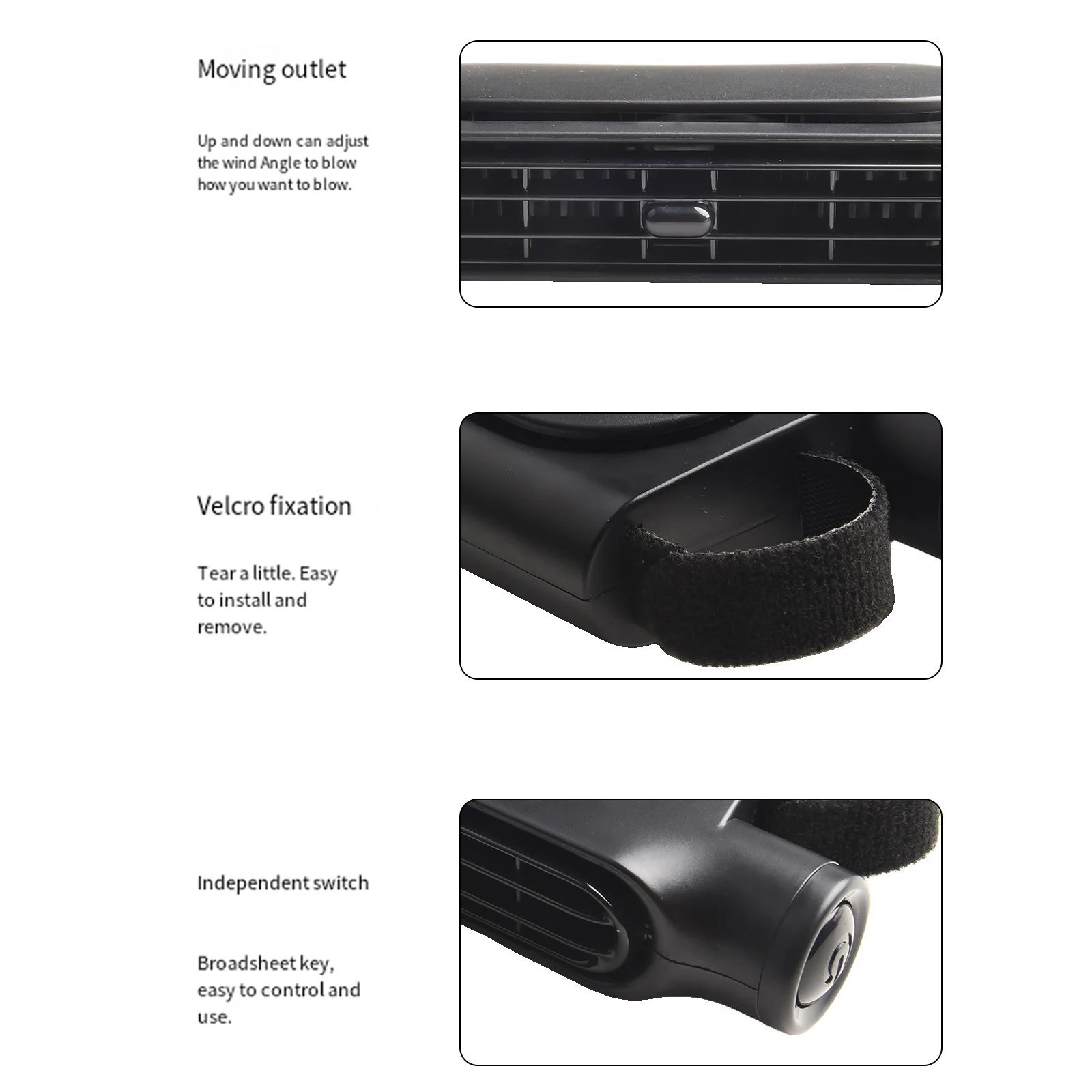 

Новый практичный сменный ветровой электрический вентилятор, уровень охлаждения 3, 5 В/2 А, задняя часть электромобиля для сиденья, руководство по инструкции вентилятора