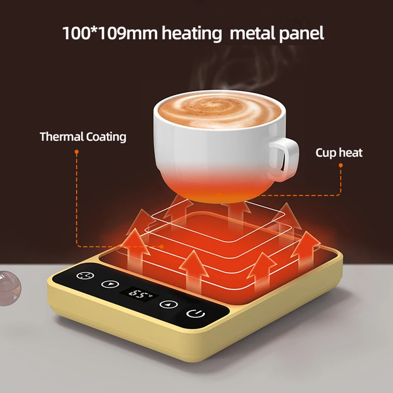 220V Cup Heater Coffee Mug Warmer 9 Gear Temperatures Beverage Cup Warmer Heating Coasters Plate Pad for Cocoa Tea Water Milk