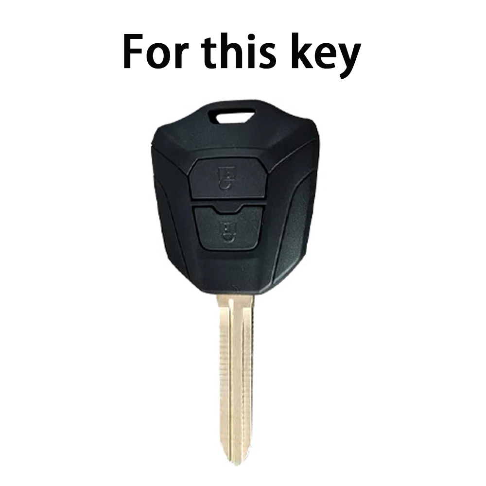 Mode TPU Auto Schlüssel Fall Abdeckung Halter Keychain für Isuzu DMAX MUX Lkw 2 Taste Remote Key Silicon Protector Zubehör