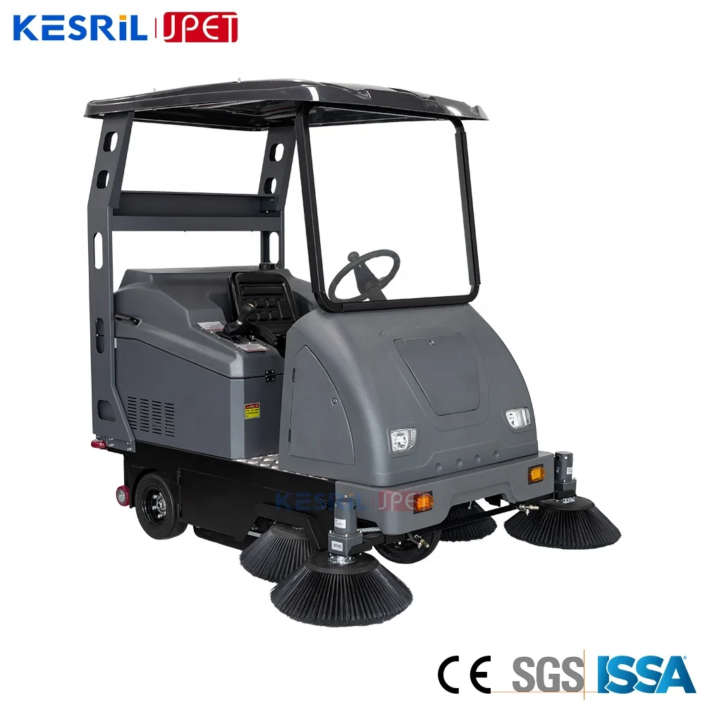 Automatic Electric 180L Ride-On Sweeper 1800mm Road Sweeper For Parking Lot
