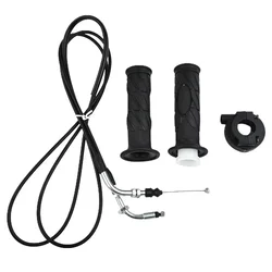 1 Pair Of 23mm Moped Scooter Motorcycle Throttle Handle Turn Hand Grips Cable Throttle Cable For GY6 125-150CC Scooters Mopeds