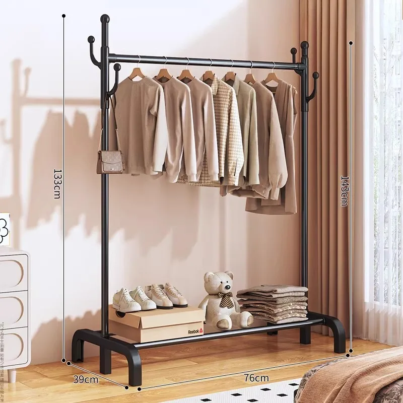 Detachable Bedroom Entrance Clothes Rack Minimalist Garment Clothes Rack Place Saving Standing Floor Home Furniture Accessories