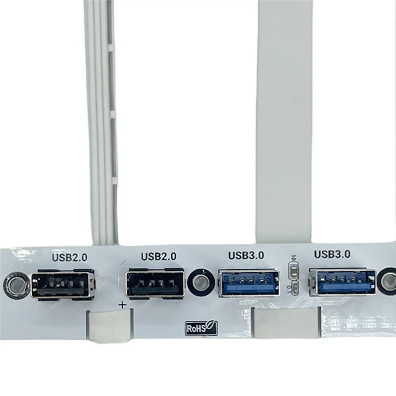 B24B USB 3.0 Hub Panel Depan Panel IO 2-Port USB3.0+2-Port USB2.0+1-Port TYPE-C 20G+LED Switch untuk Casing PC Desktop