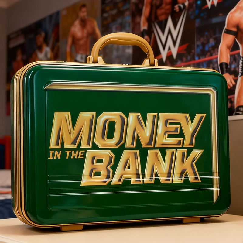 

WWE MONEY IN THE BANK Seth Rollins REPLICA COMMEMORATIVE BRIEFCASE GREEN NEW Green suitcase
