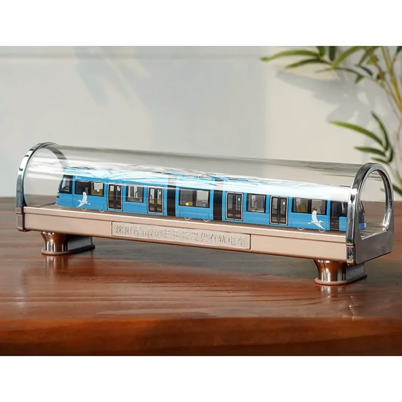 1:68 Scale Shenyang Hunnan 70% Low-Floor Plastic Metro Model Collectibles Toy Unique gift Scene Simulation