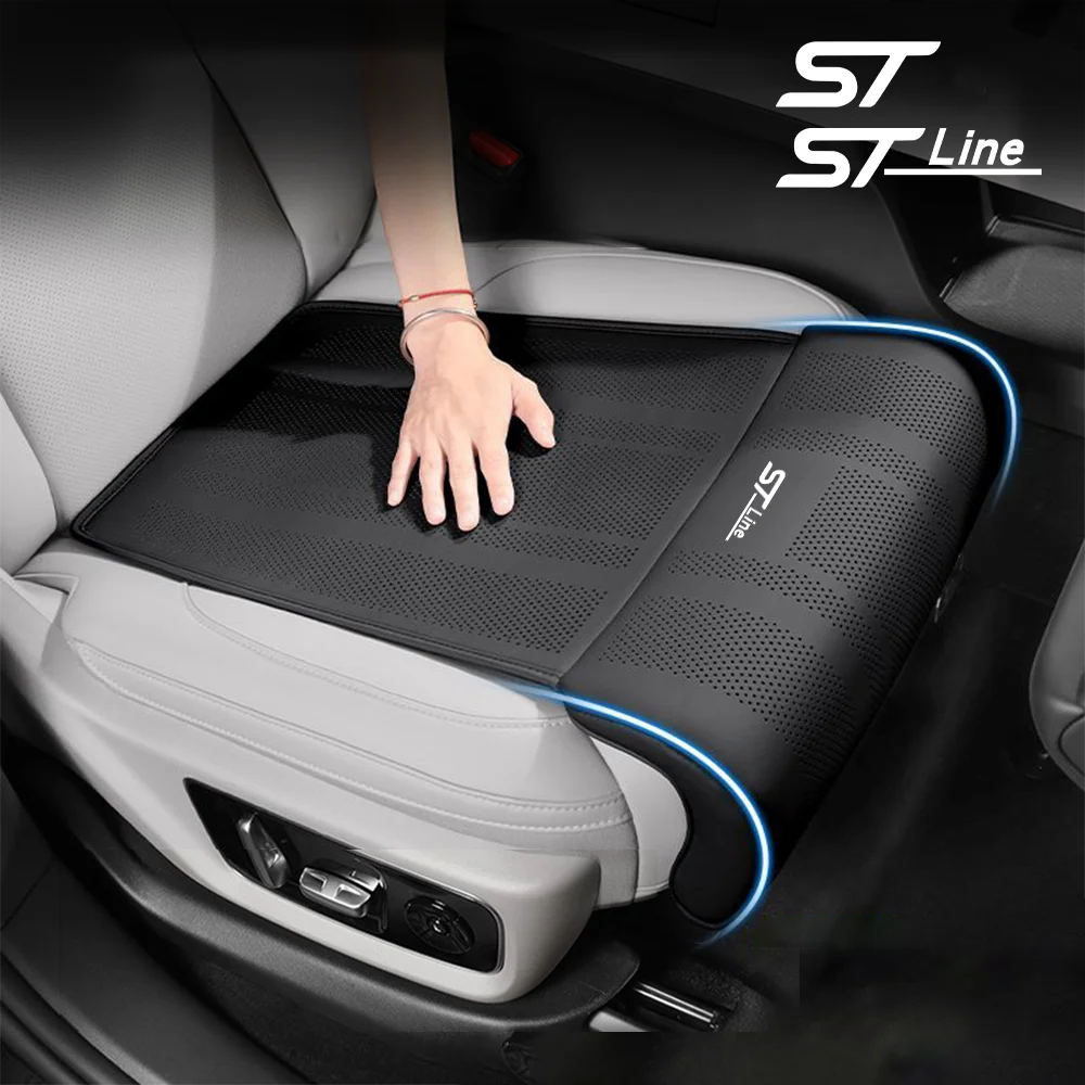 Nappa Leather Leg Support Extension Car Seat Cover Universal Extender Cushion For Ford ST Line MK3 MK4 Kuga Fiesta Accessories