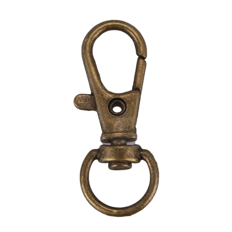

2025 Hot Style 50Pcs Metal Clasp Swivel Trigger Clips Snap Hooks Key Ring Bags DIY Craft Copper