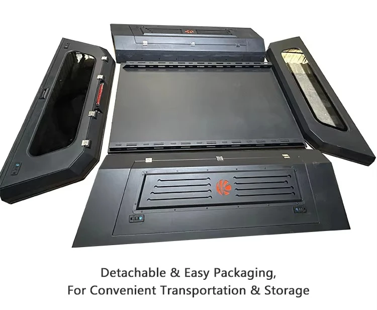 

Multifunctional 4x4 Aluminum Black Matte Truck Roof Waterproof Steel Hardtop Pickup Truck Canopy for Hilux F150 6.5 Bed