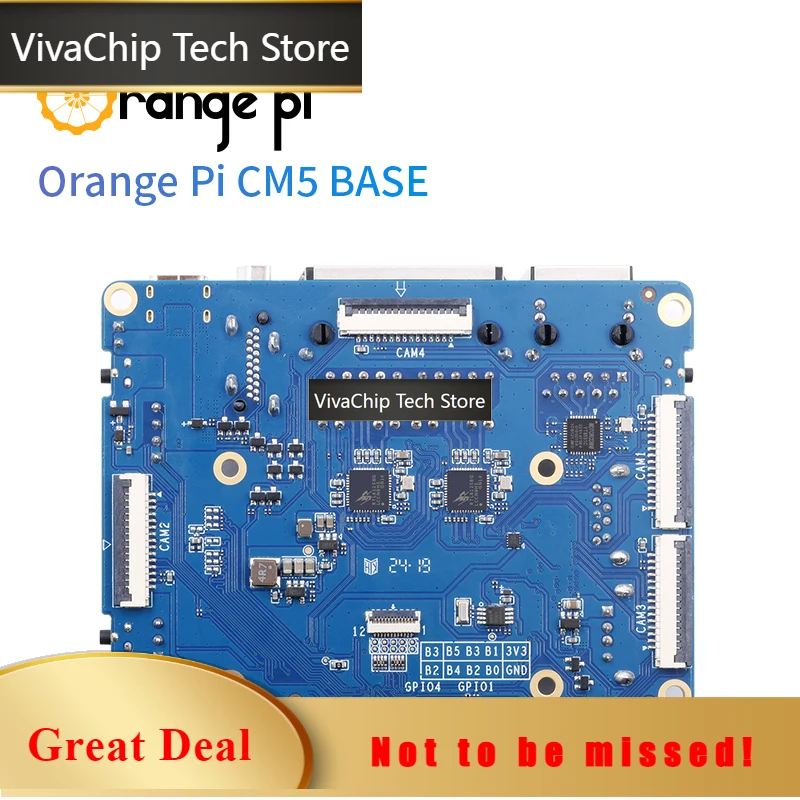 VivaCTOrange Pi CM5 8G32G+CM5 Base Board, DDR4 RK3588S Compute Module 5 Mini PC WiFi Bluetooth BLE Orangepi CM5 Single Board Com