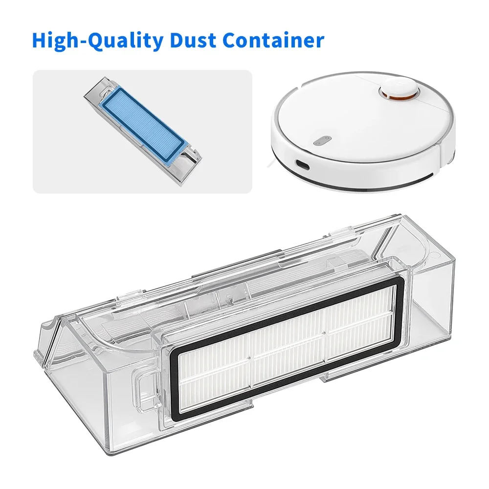 Dust Box Hepa Filter Spare Part For Xiaomi Mijia 1C 2C 1T STYTJ01ZHM Robot Vacuum Cleaner Dust Collection Box Replacement