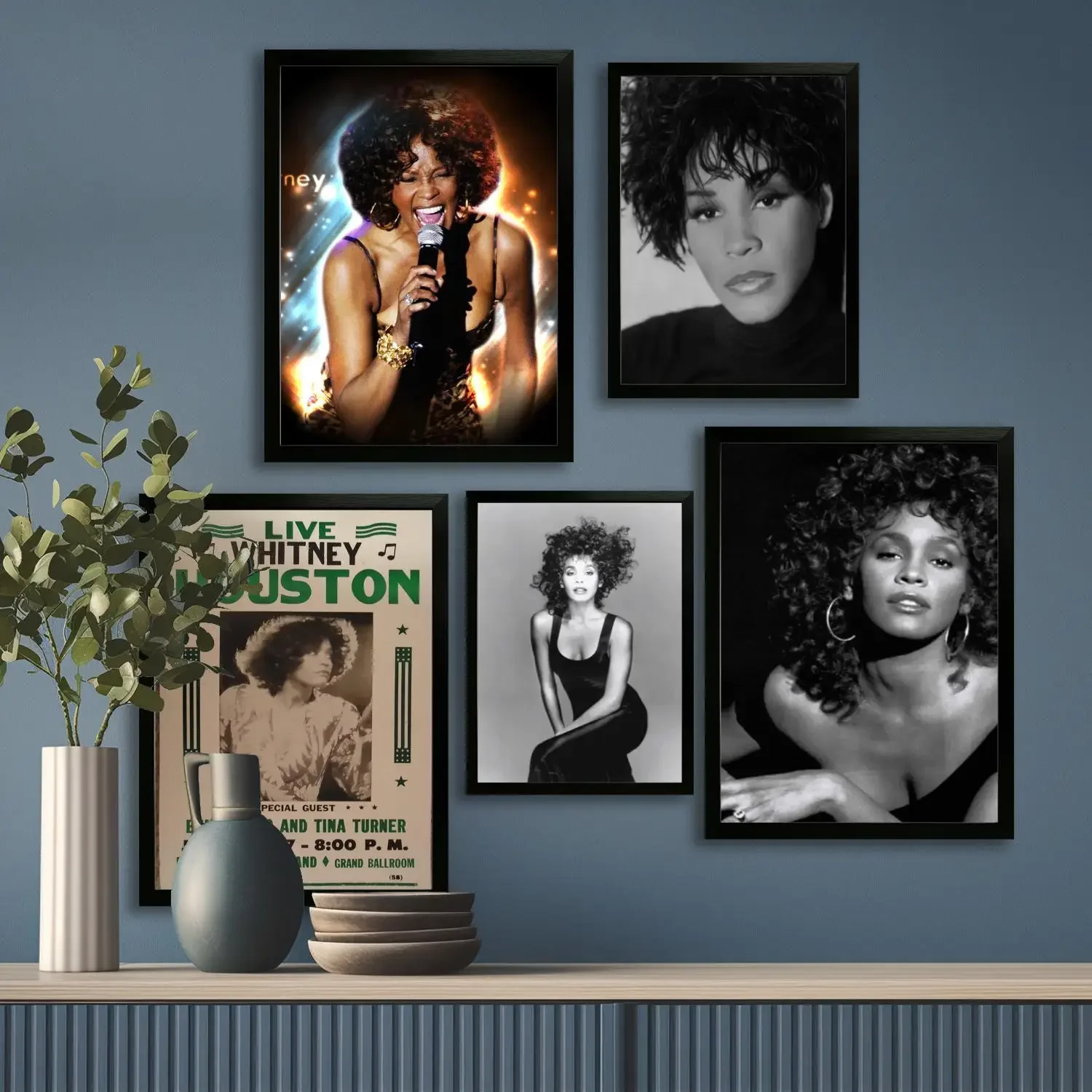 Whitney Houston Canvas Art Poster, Wall Art, Picture Print, Modern Family, Bedroom Decor, Posters,Decorative painting