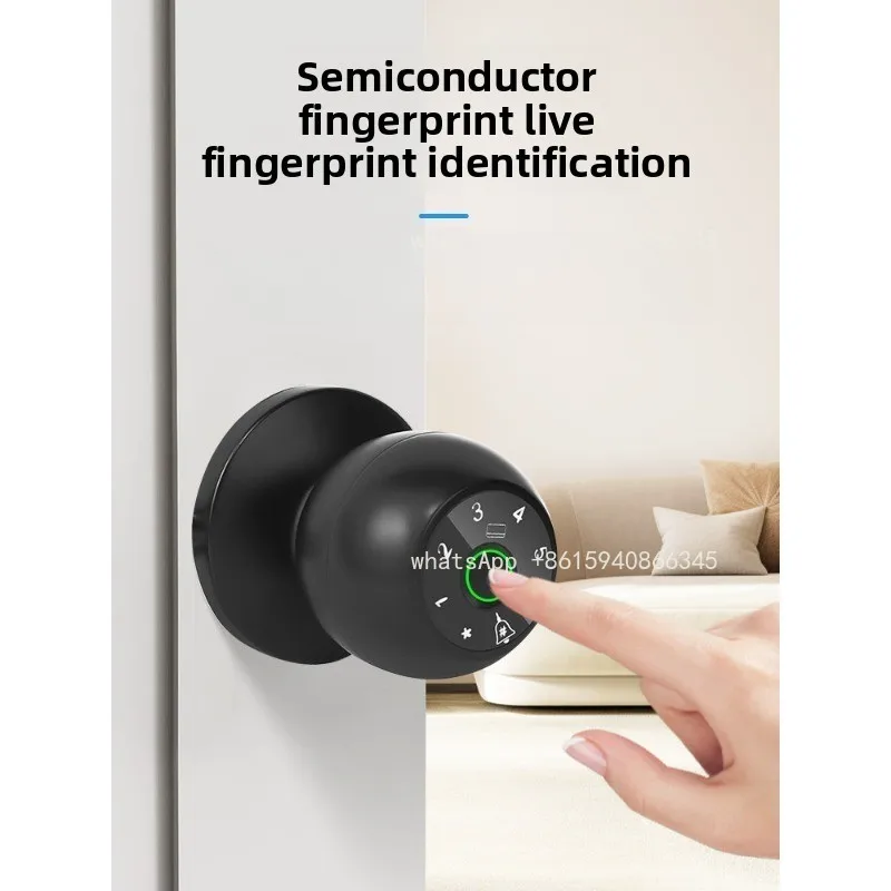 Household universal non modified hole fingerprint lock, bedroom door, bathroom, indoor wooden door, password lock