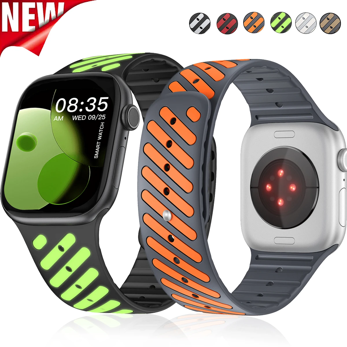Silikonarmband für Apple Watch Ultra 3 2 49mm Serie 11 10 46mm 42mm 45mm Leuchtendes Magnetband für iWatch 987 45mm 6SE54 44mm