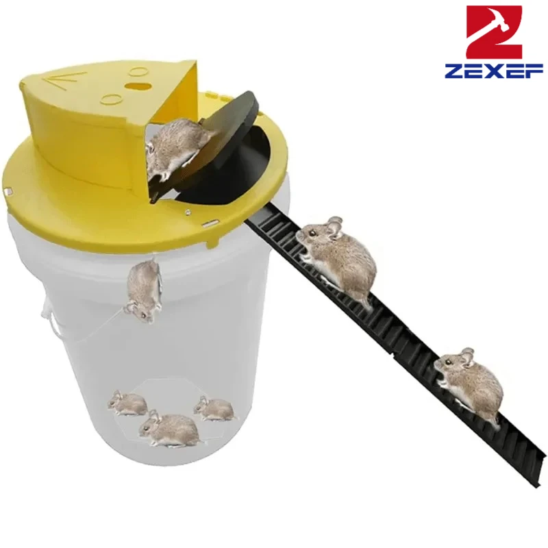 Intelligent Pitfall Mouse Catcher Trap Bucket Automatic Reset Flipping Sliding Bucket Lid Automatic Reset After Catching Mice