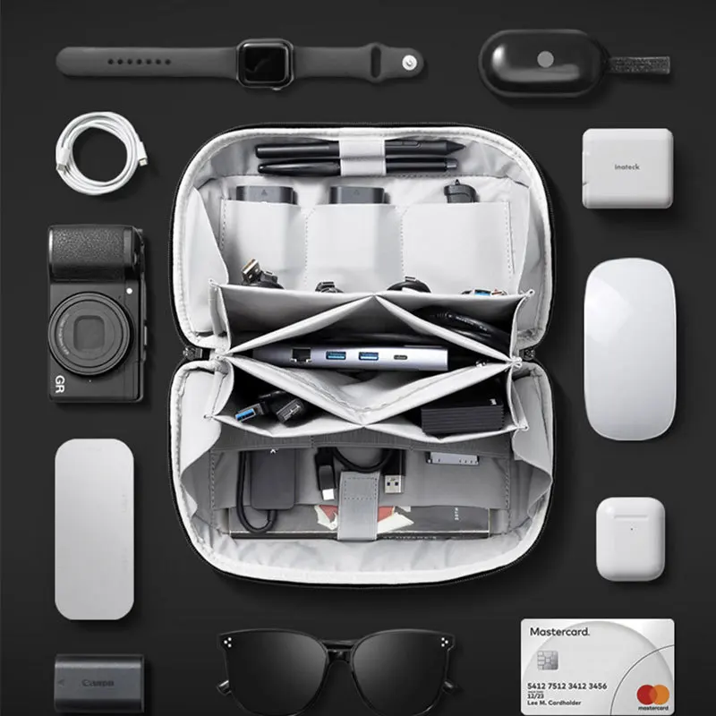 New Digital Storage Bag, Power Bank, Data Cable Bag, Business Travel, Portable Volcano Bag, Waterproof and Wear-resistant