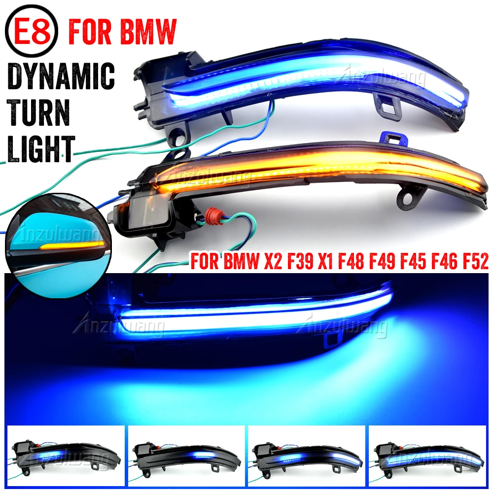 2PCS No Fault Sequential Dynamic LED Rearview Mirror Blinker Light Fits BMW 1 2 Series F40 F52 F45 F46 X1 F48 X2 F39