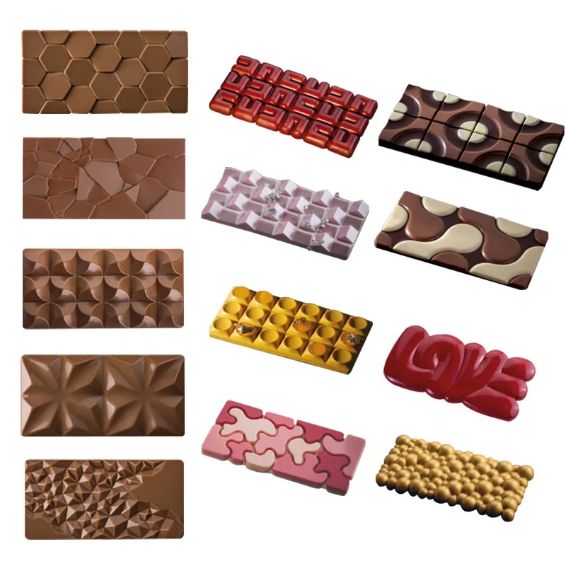 Multi-style Irregular Silicone Chocolate Baking Mold Porous Flower Love Candy Jelly Ice Making Set Cake Decor Soap Candle Mould