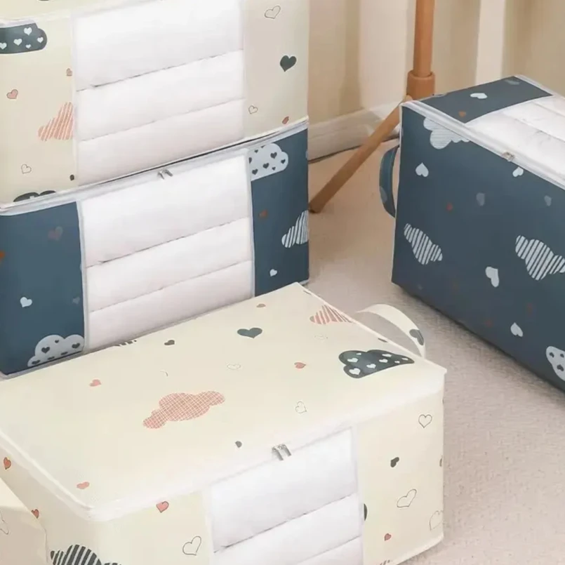 1pc Large/Small Quilt Clothes Storage Bag Moisture Dust Proof Proof Organizer Big Capacity Duvet Blanket Sorting Bags