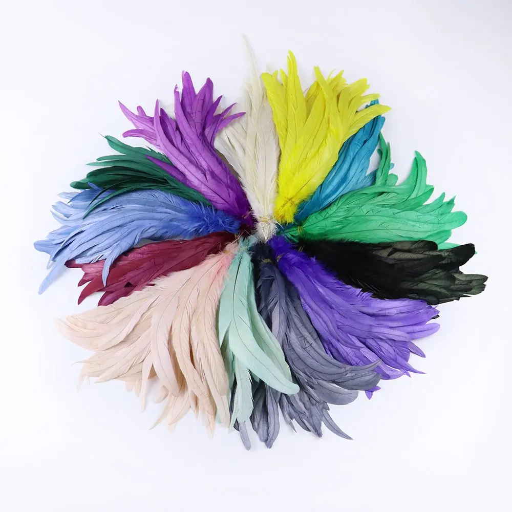 

100Pcs 30-35cm Assorted Rooster Feathers for Party Decoration Wedding Aisle Decor Handmade Craft Projects Supplies