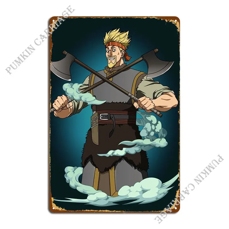 Vinland Saga Thorkell Metal Sign Wall Cave Kitchen Club Living Room Tin Sign Poster