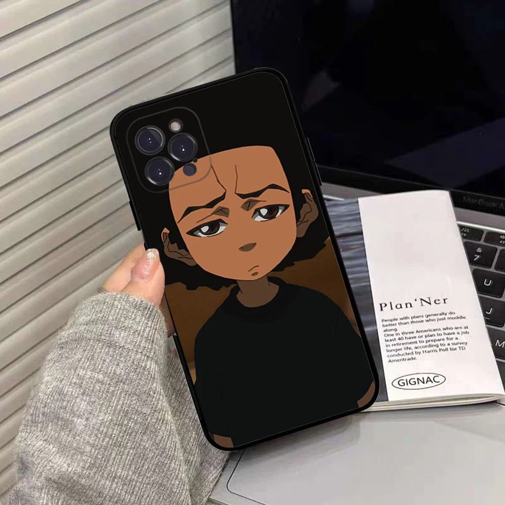 Huey Freeman Boondocks Phone Case for iPhone 15 8 7 6 6S Plus X SE 2020 XR XS 14 11 12 13 Mini Pro Max Mobile Case