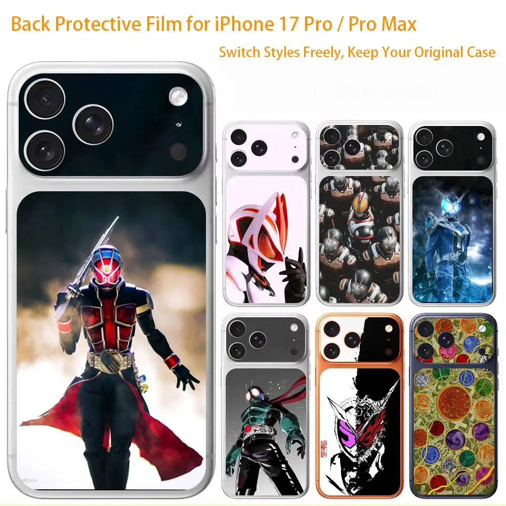

Kamen R-Rider Premium Skin Wrap for iPhone 17 Pro/Max, Back Frame Camera Protective Decal (Not Case)