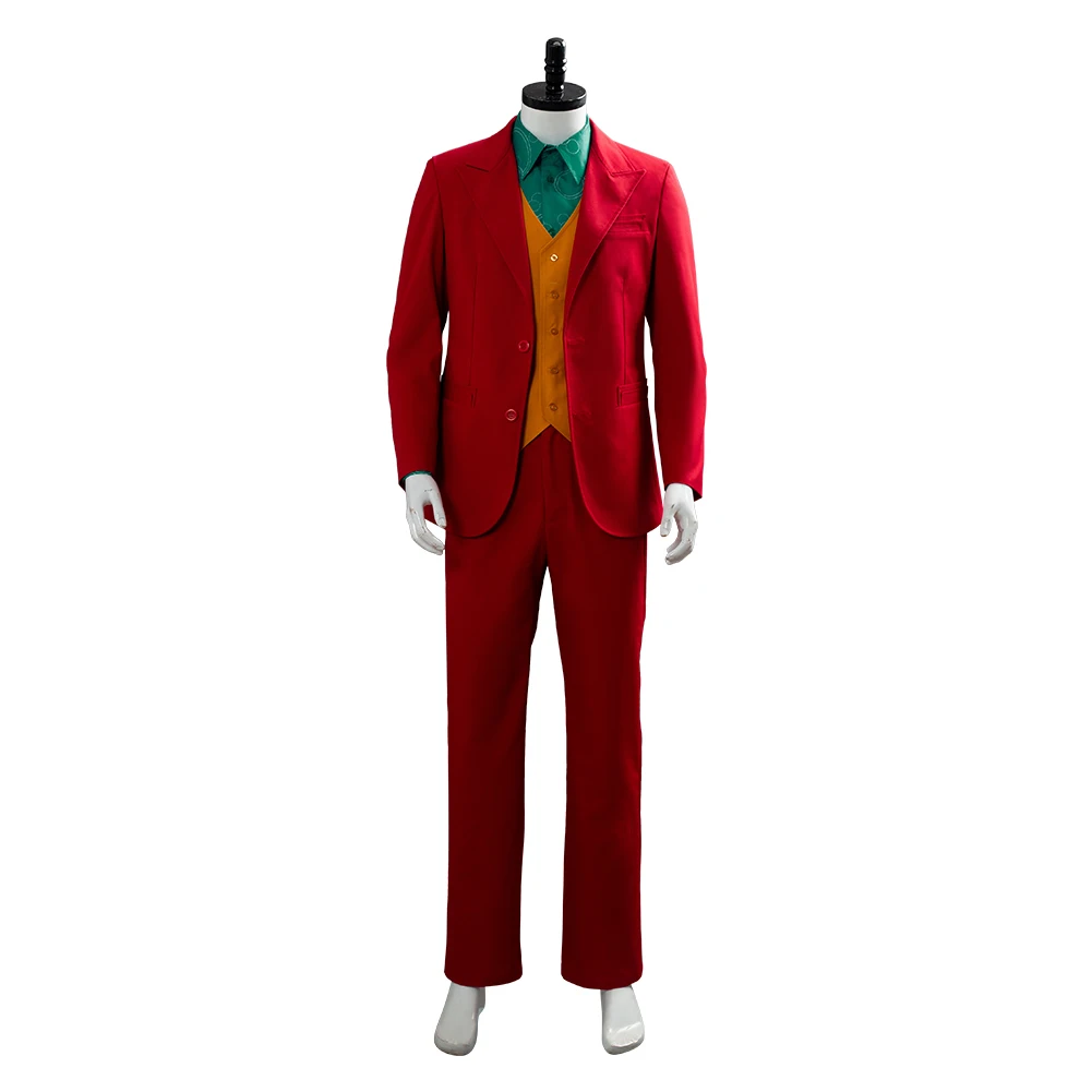 Joker Cosplay fantasía peluca uniforme abrigo pantalones Super Villain disfraz hombres zapatos disfraz trajes Halloween carnaval fiesta traje