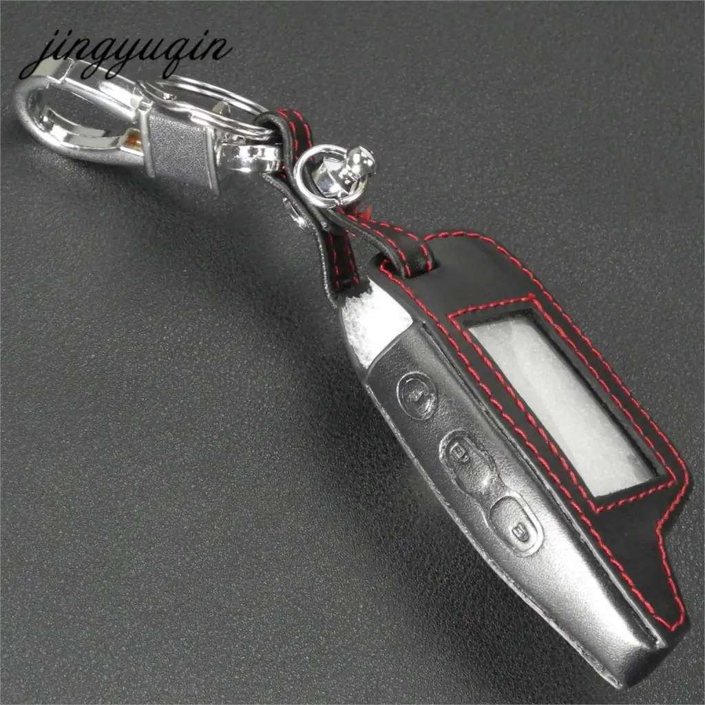 jingyuqin DXL3000 Leather Case Keychain for TAMARACK PANDORA LCD D073 DXL 3100/3170/3300 i-mod Alarm System Remote Control Cover