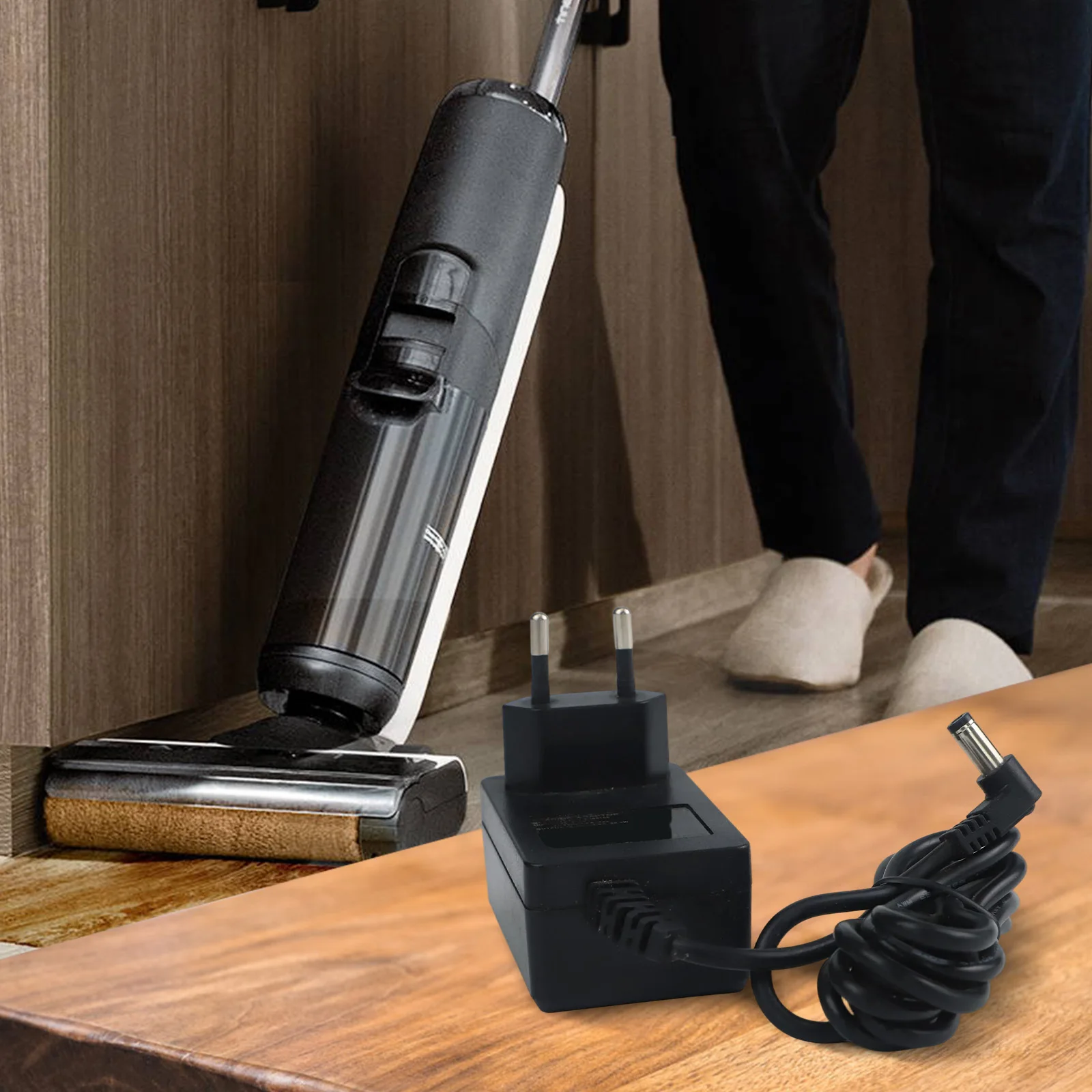 

Адаптер питания Адаптер Зарядное устройство Расширение срока службы батареи Простое подключение Простая зарядка для TINECO 3.0 Скруббер для пола Черный