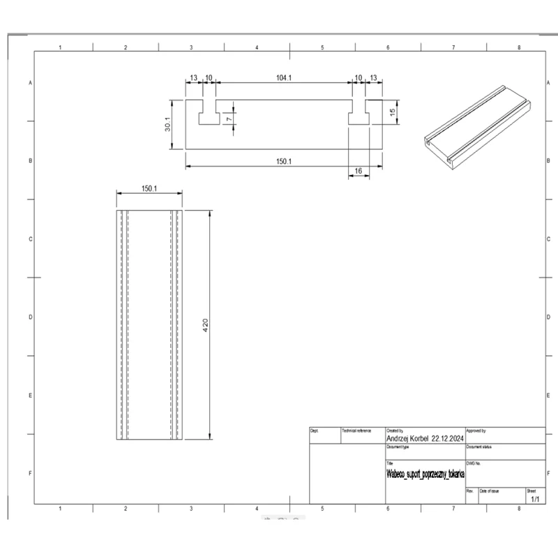 Customized Cast Iron Plate 150mmx420mmx30mm With 2 T Slots