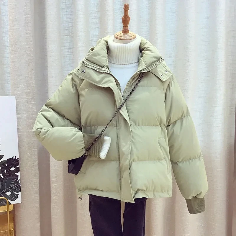 

2024 Winter new cotton-padded jacket women thick loose Puffer jacket women bread Coat Korean jacket Parka Snow Wear Outwear tops