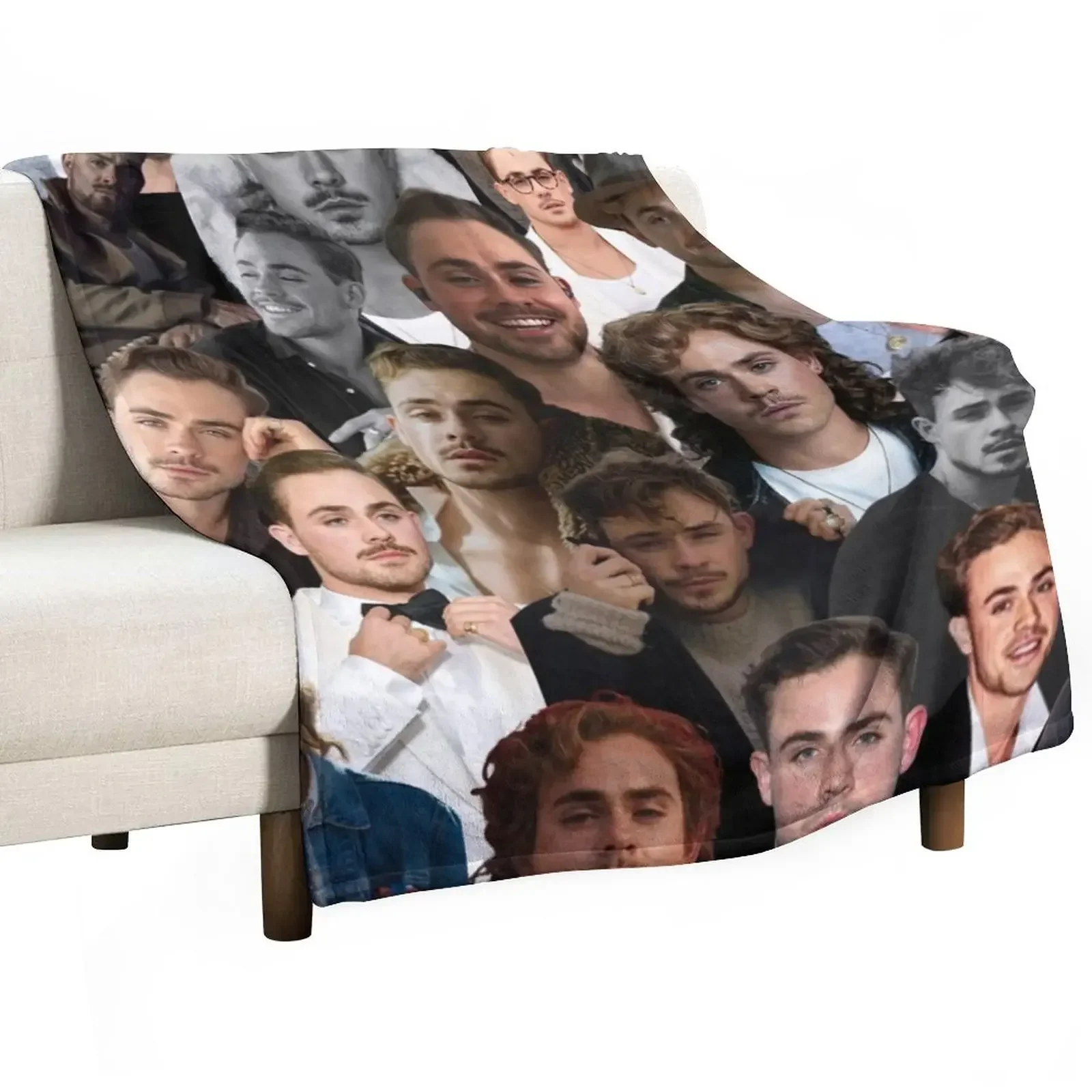 Dacre Montgomery photo collage Throw Blanket For Decorative Sofa Hairys Blankets