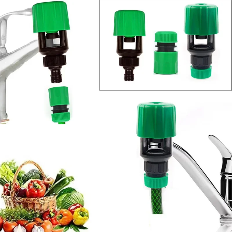 

New Universal Faucet Universal Hose Connector Kitchen Quick Coupling Garden Watering Irrigation Water Pipe Adapter Reusable Conn