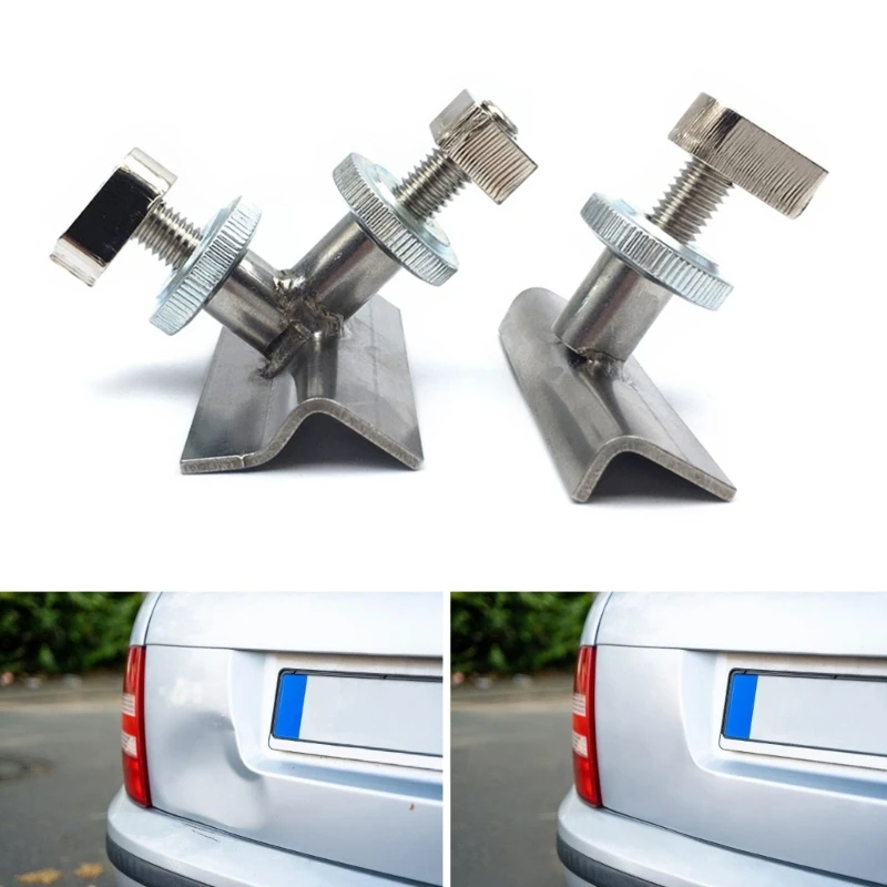 

2Pcs Car Dent Pull Gasket Right Angle Corner Dent Pull Gasket Car Repair Tool Accessory Bidirectional Dent Puller Gasket