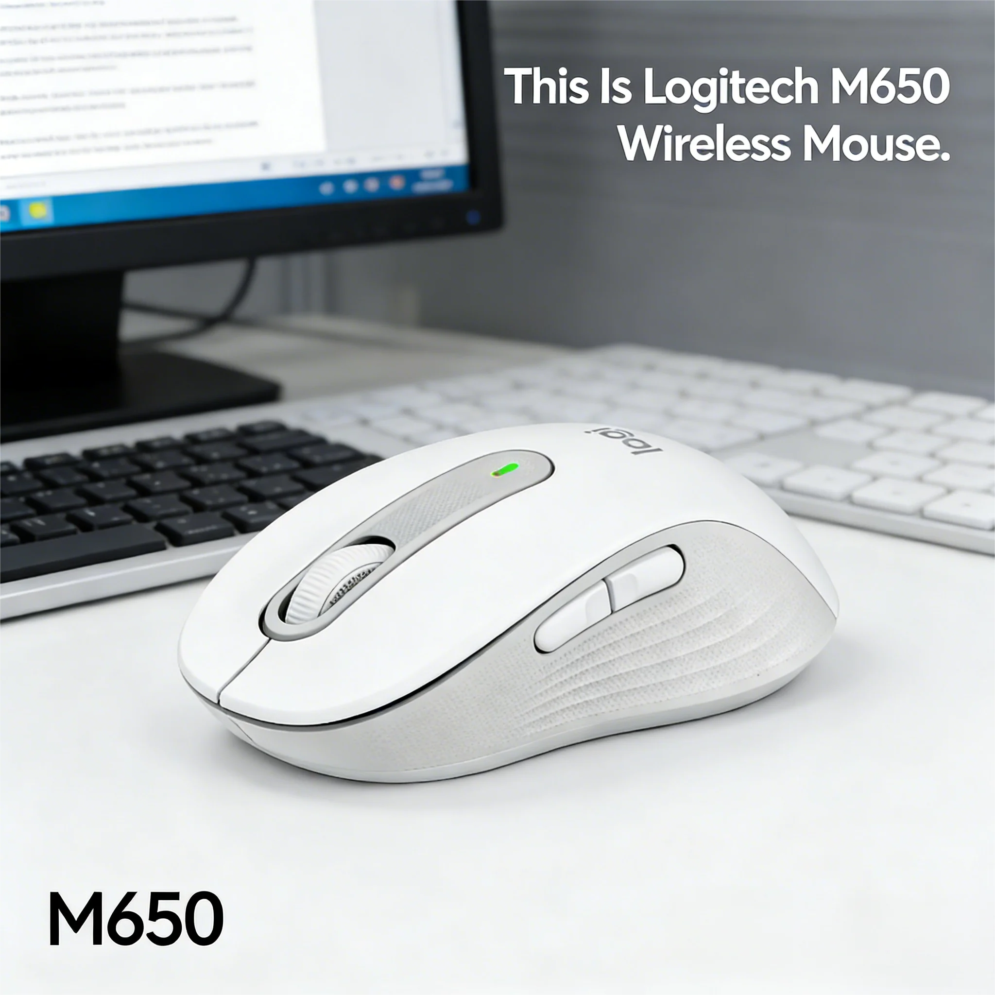 Logitech M650/M650L Long Battery Home Mouse - No Charging for 2 Years at Home